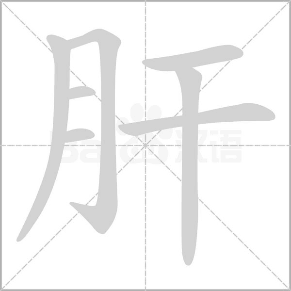肝的筆順動(dòng)畫(huà)演示