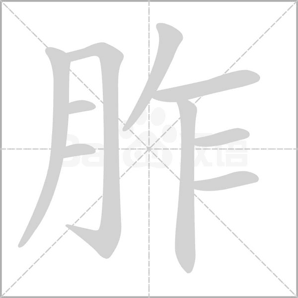 胙的筆順動(dòng)畫演示