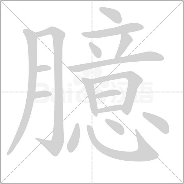 臆的筆順動(dòng)畫演示